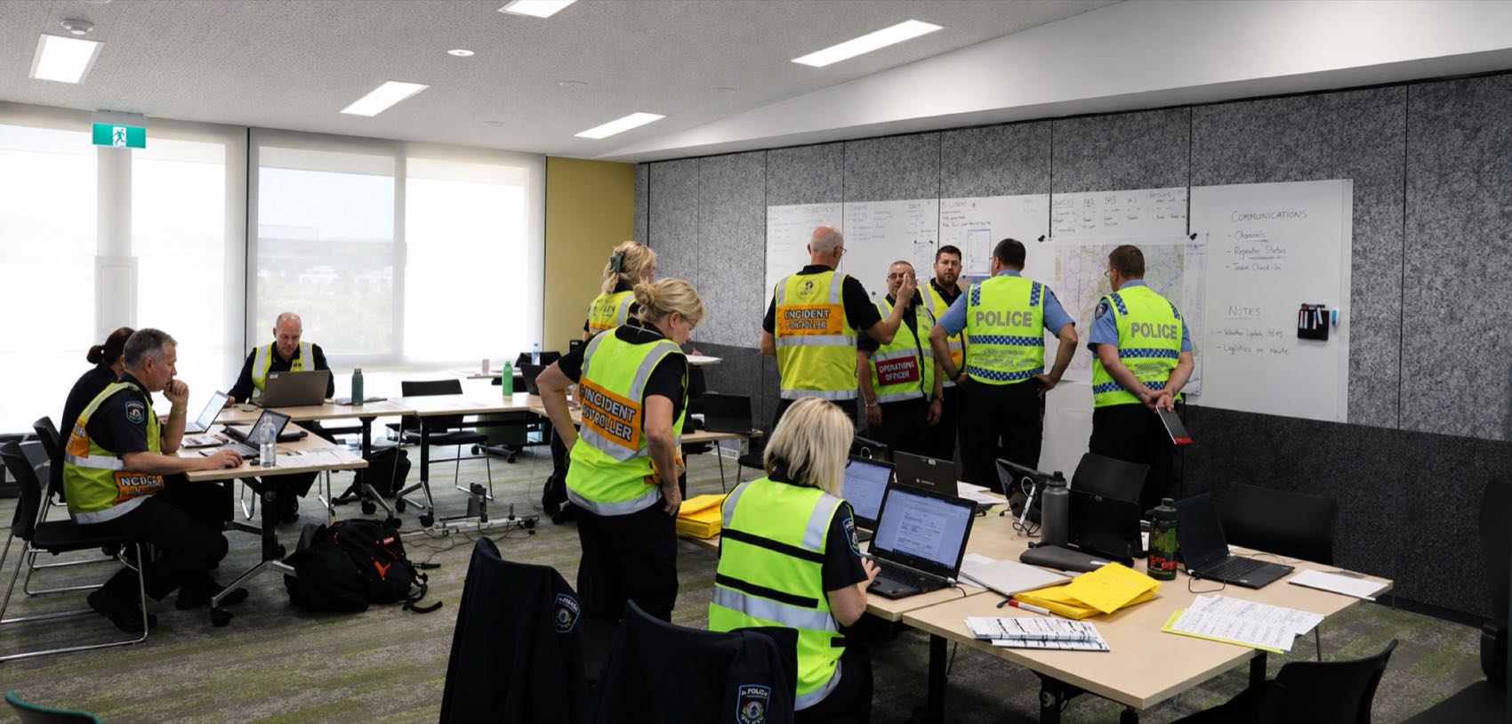 Incident Management Team working in a coordination room