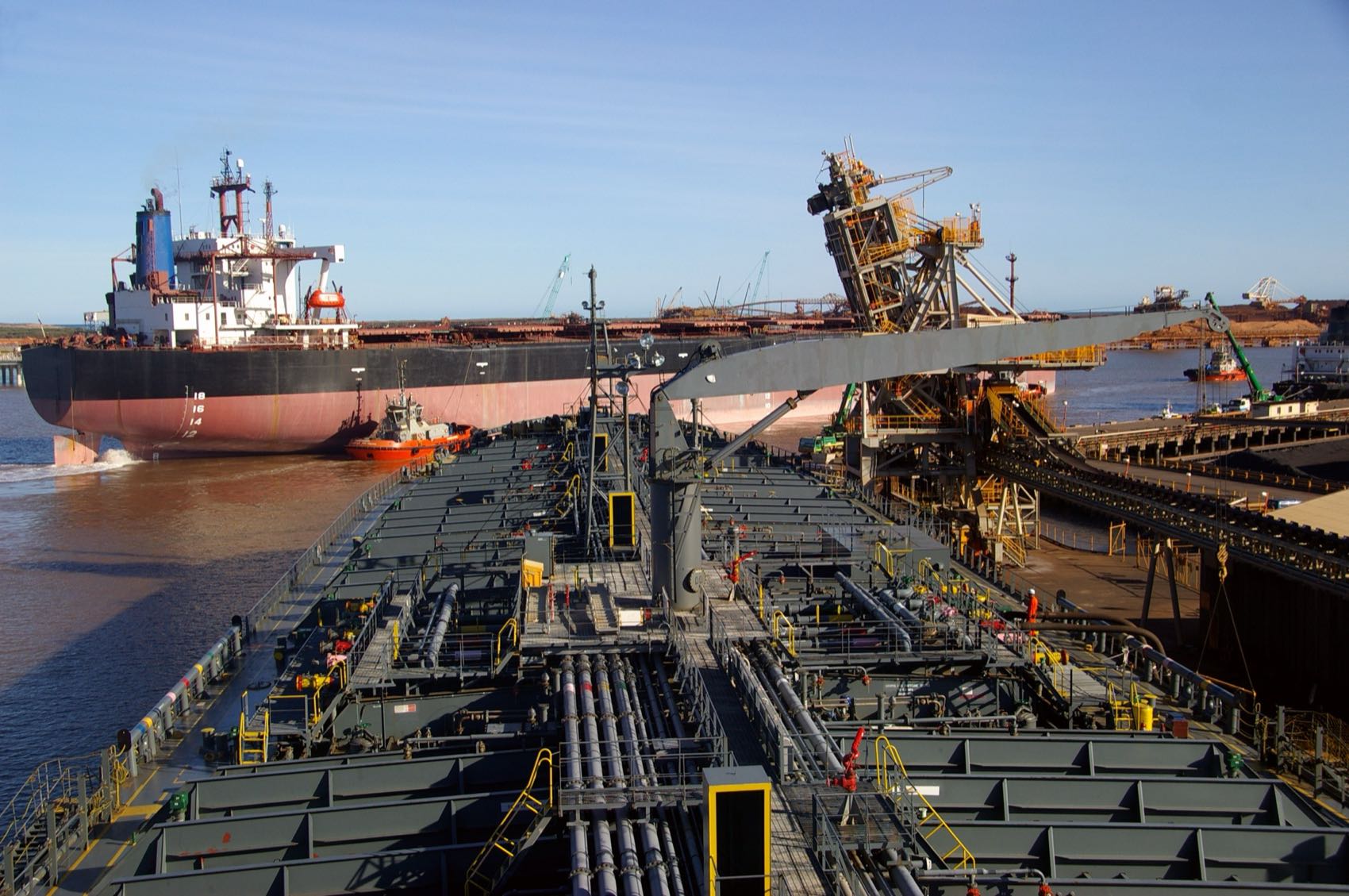 Bulk carrier loading at a Western Australian port