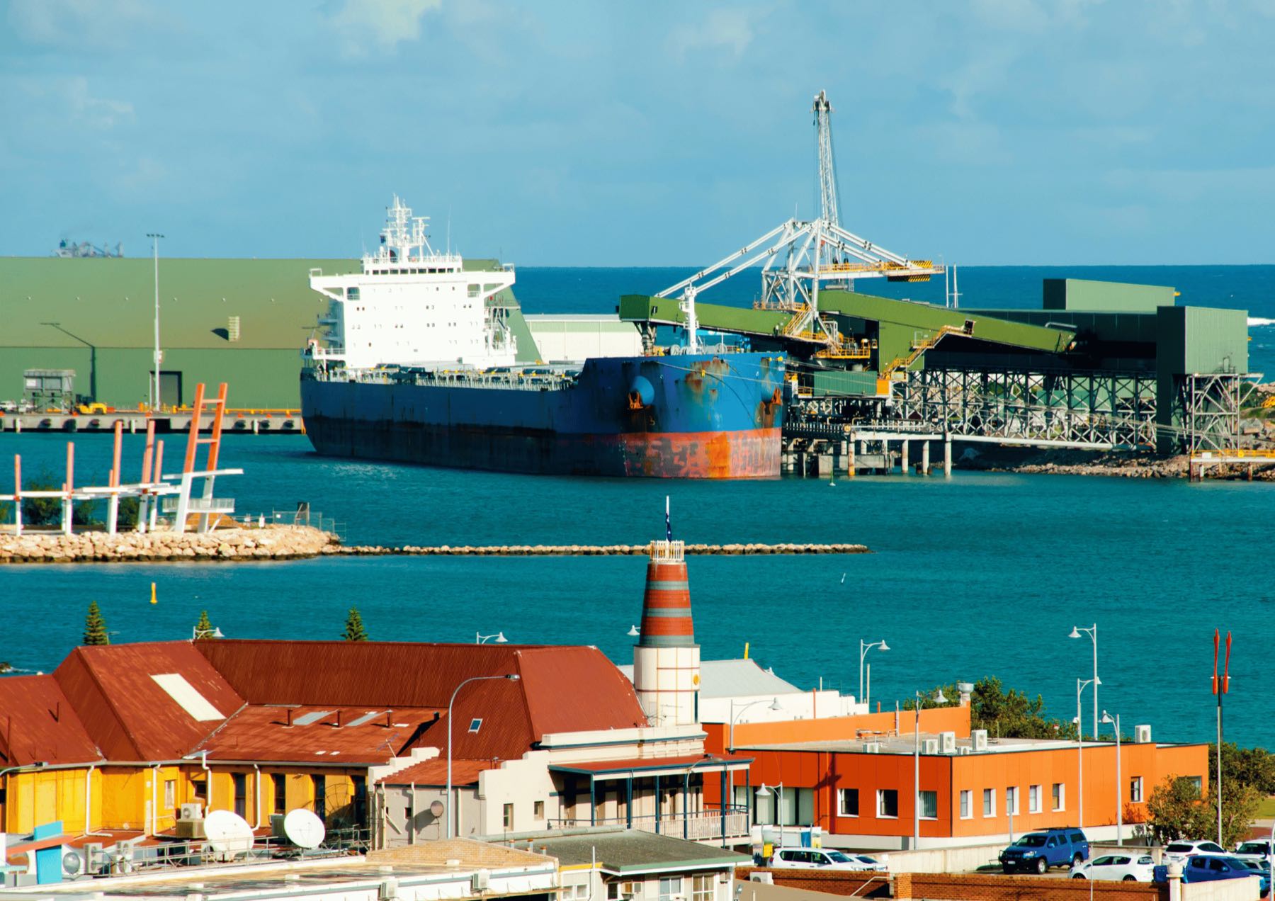 A bulk carrier alongside at the Port of Geraldton
