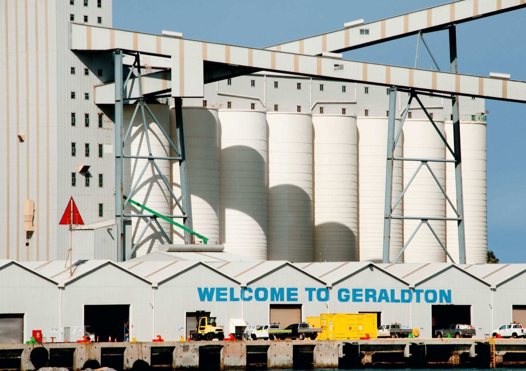 Grain storage and bulk handling infrastructure at Geraldton