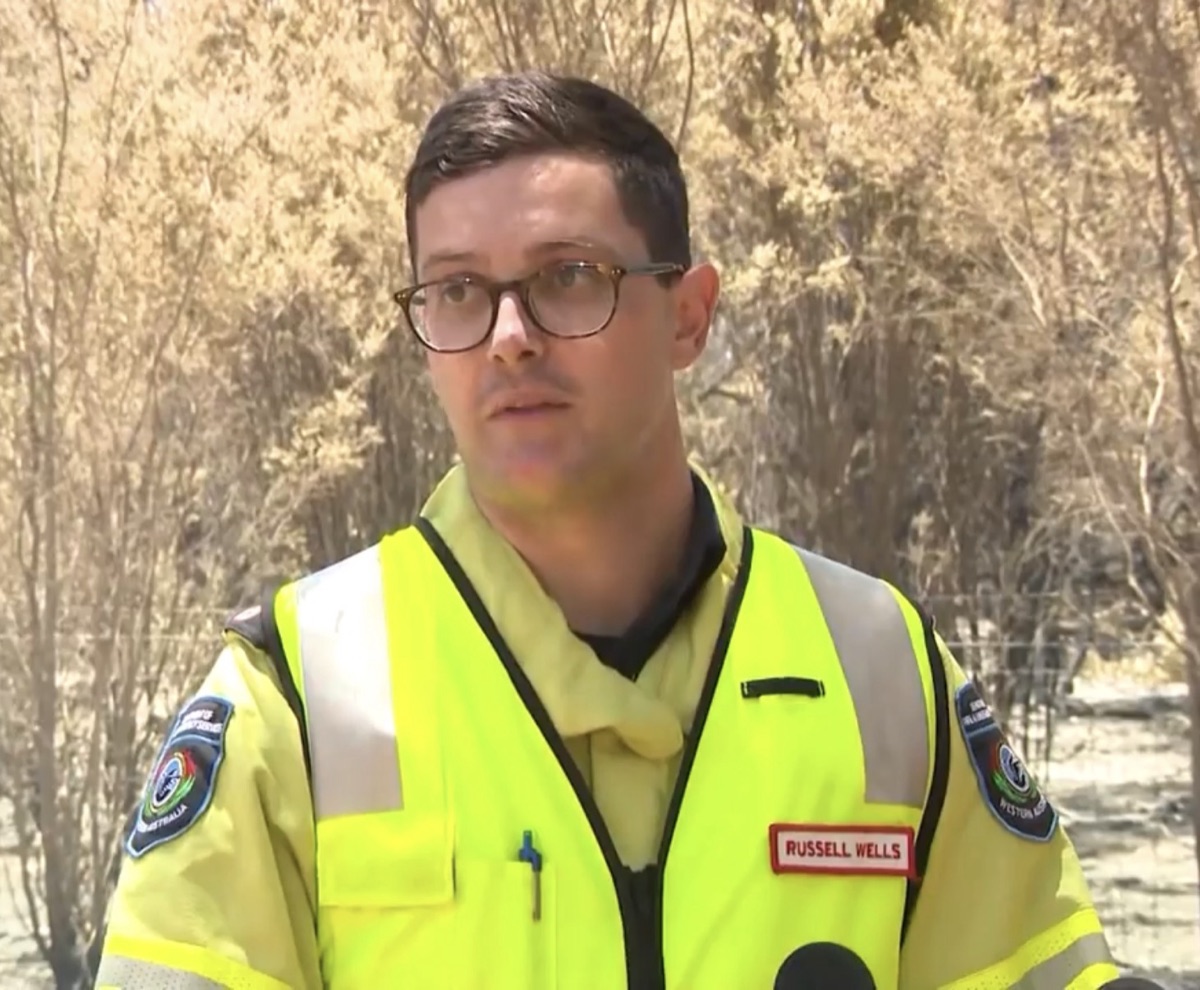 Russell Wells on the fireground during an active bushfire response